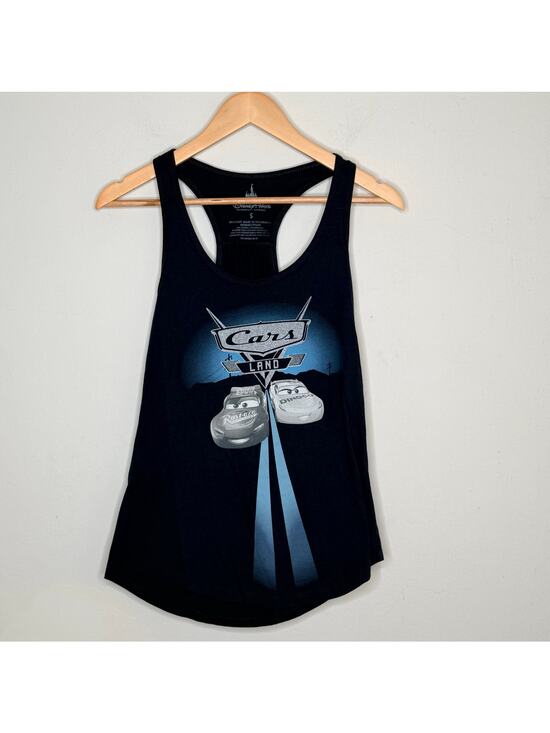 Disney Tops - Disney Parks Cars Navy Tank Top Women's Small Lightning McQueen Mater Racerback